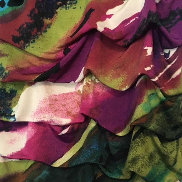 Multicolor strapless ruffle dress - Picture 3 of 3